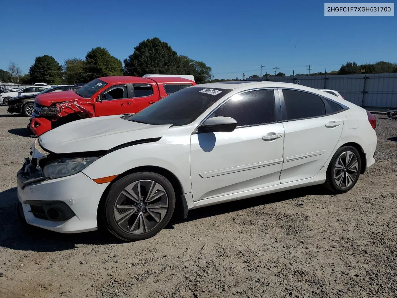 2016 Honda Civic Exl VIN: 2HGFC1F7XGH631700 Lot: 76587784