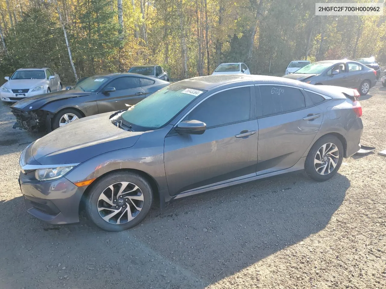 2016 Honda Civic Ex VIN: 2HGFC2F70GH000962 Lot: 76843264