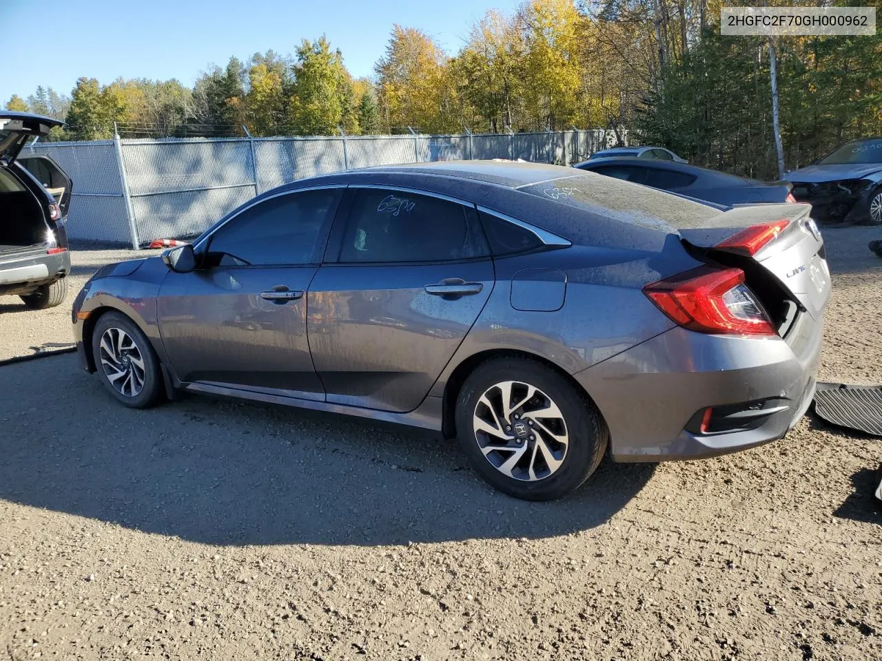 2016 Honda Civic Ex VIN: 2HGFC2F70GH000962 Lot: 76843264