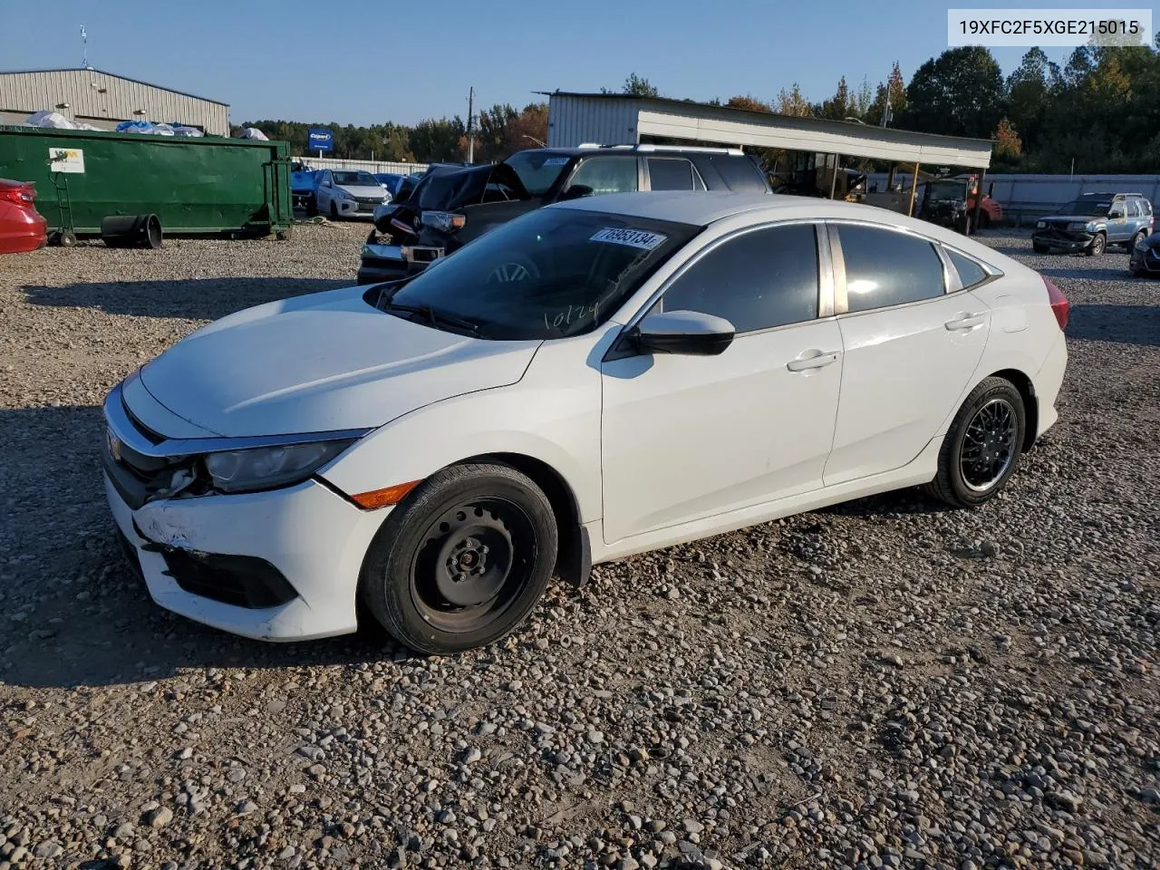 2016 Honda Civic Lx VIN: 19XFC2F5XGE215015 Lot: 76953134