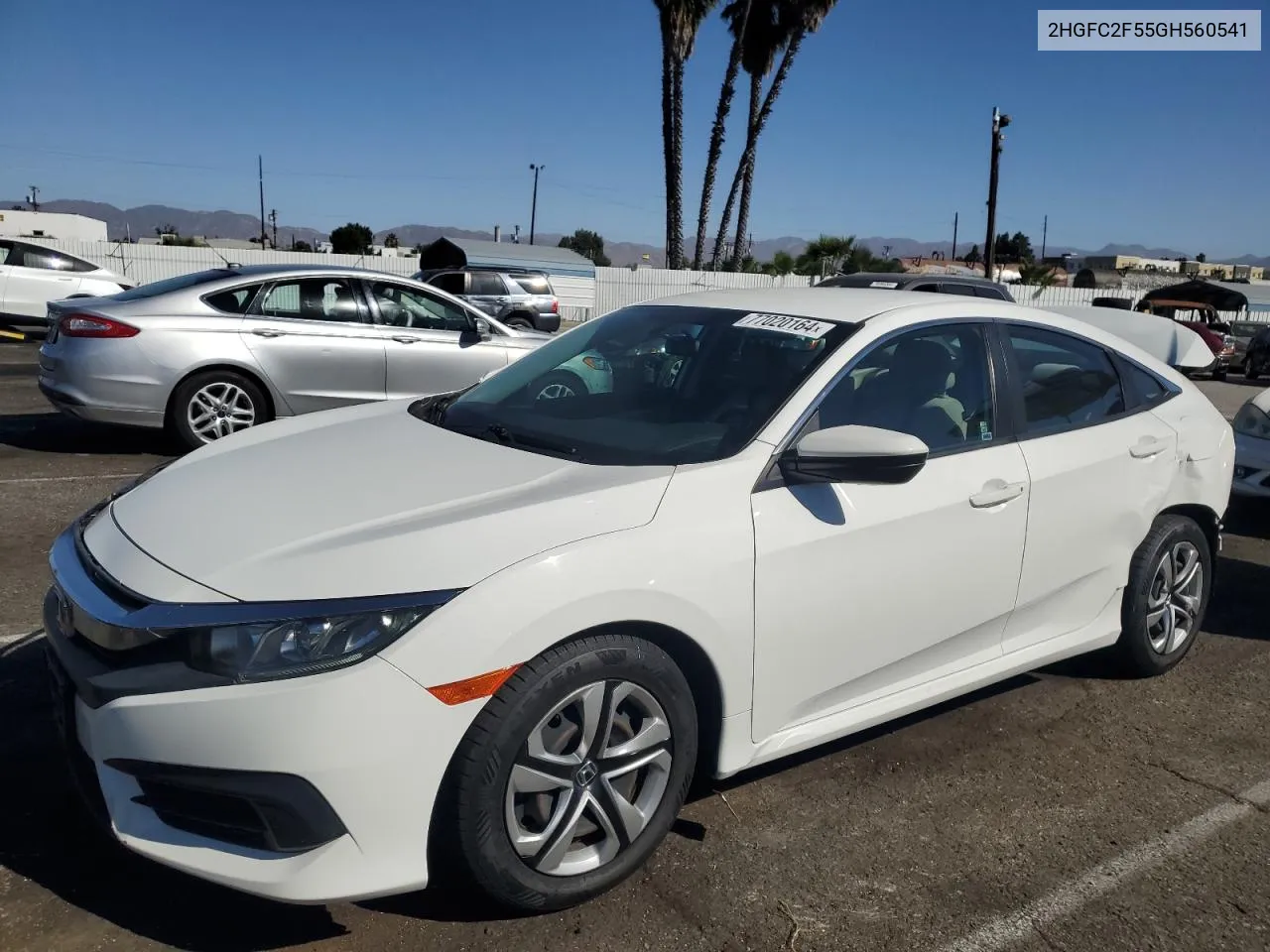 2016 Honda Civic Lx VIN: 2HGFC2F55GH560541 Lot: 77020164