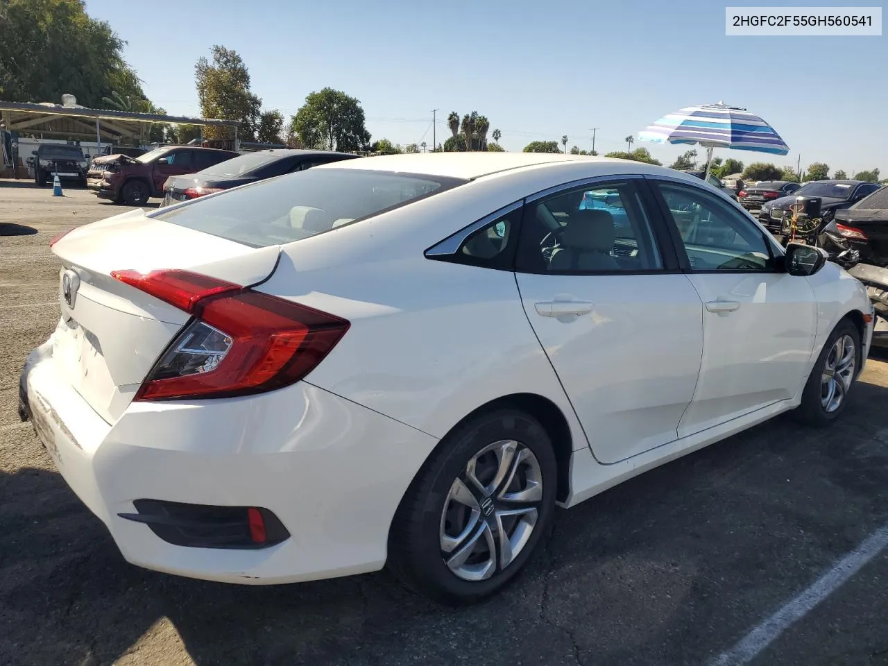 2016 Honda Civic Lx VIN: 2HGFC2F55GH560541 Lot: 77020164