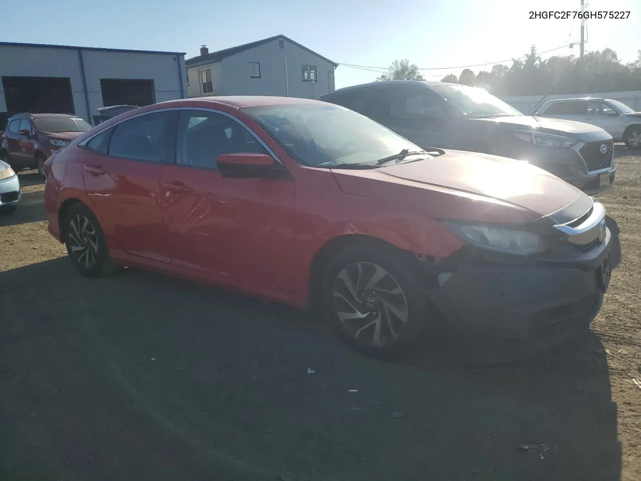 2016 Honda Civic Ex VIN: 2HGFC2F76GH575227 Lot: 77057824