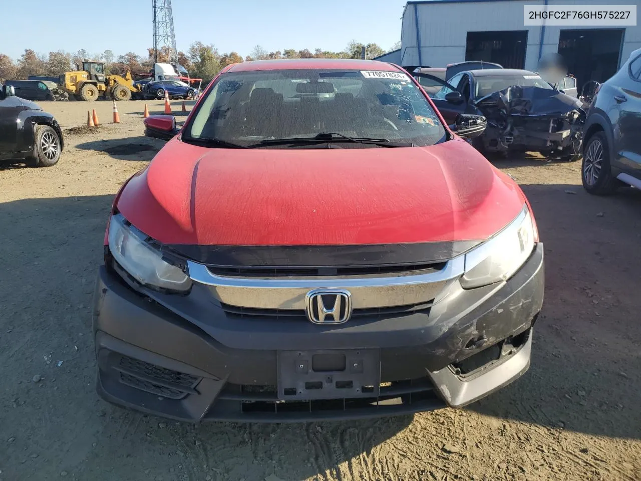 2016 Honda Civic Ex VIN: 2HGFC2F76GH575227 Lot: 77057824