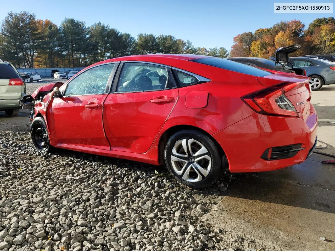 2016 Honda Civic Lx VIN: 2HGFC2F5XGH550913 Lot: 77329804