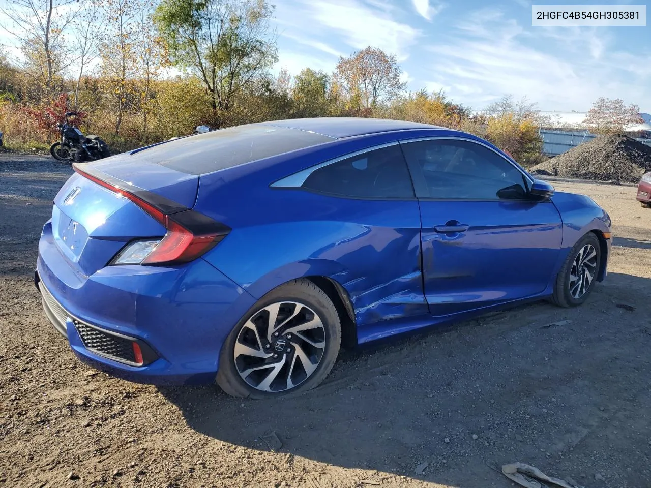 2016 Honda Civic Lx VIN: 2HGFC4B54GH305381 Lot: 77341344