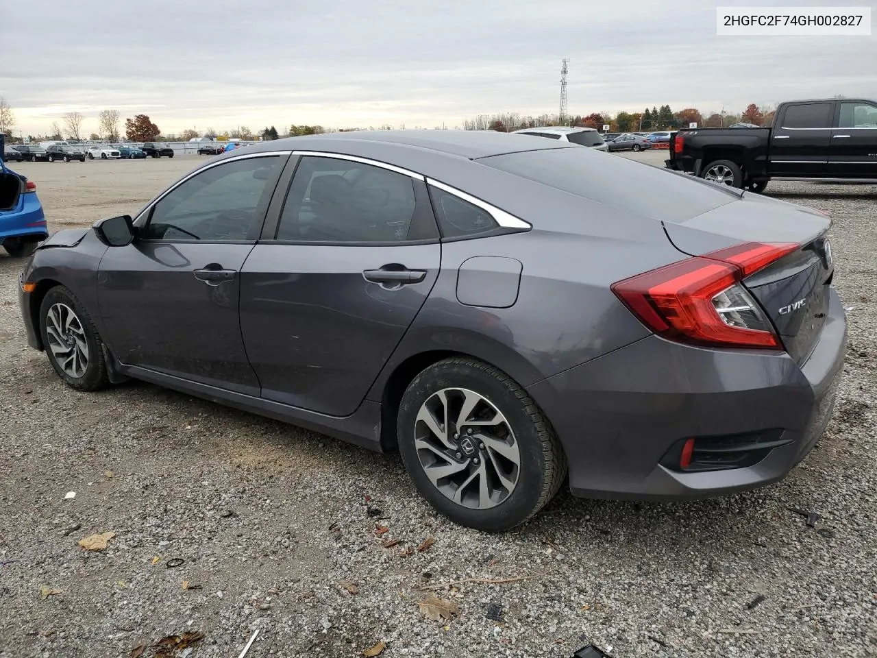 2016 Honda Civic Ex VIN: 2HGFC2F74GH002827 Lot: 77607624