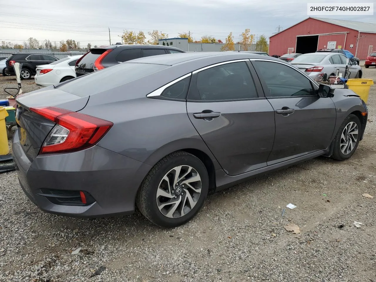 2016 Honda Civic Ex VIN: 2HGFC2F74GH002827 Lot: 77607624