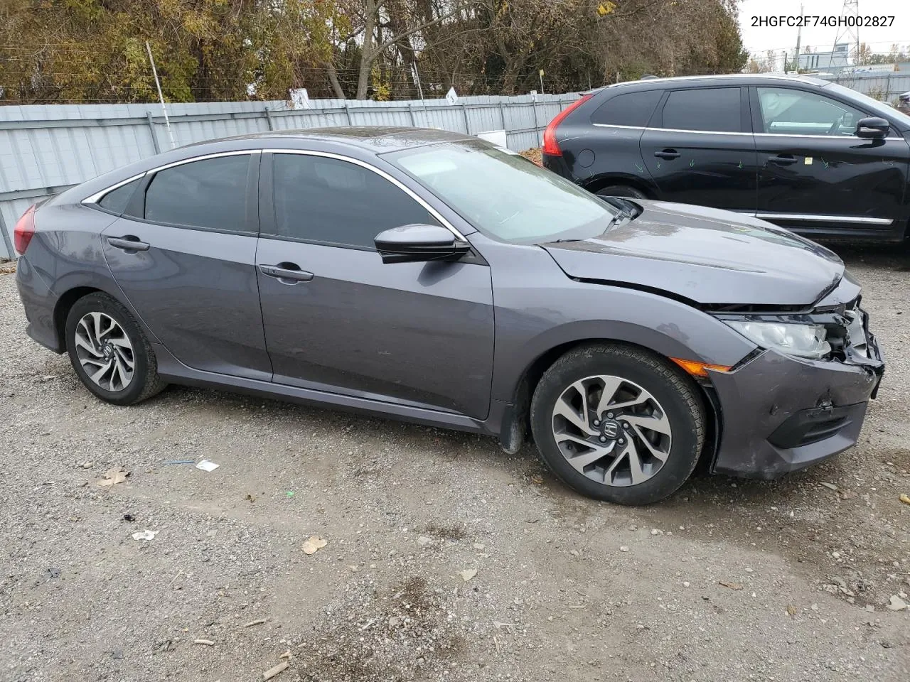 2016 Honda Civic Ex VIN: 2HGFC2F74GH002827 Lot: 77607624