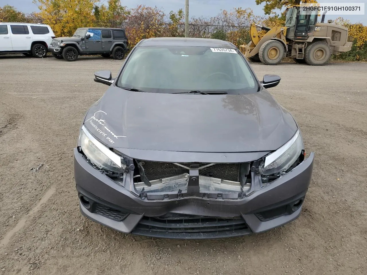 2016 Honda Civic Touring VIN: 2HGFC1F91GH100371 Lot: 77635734