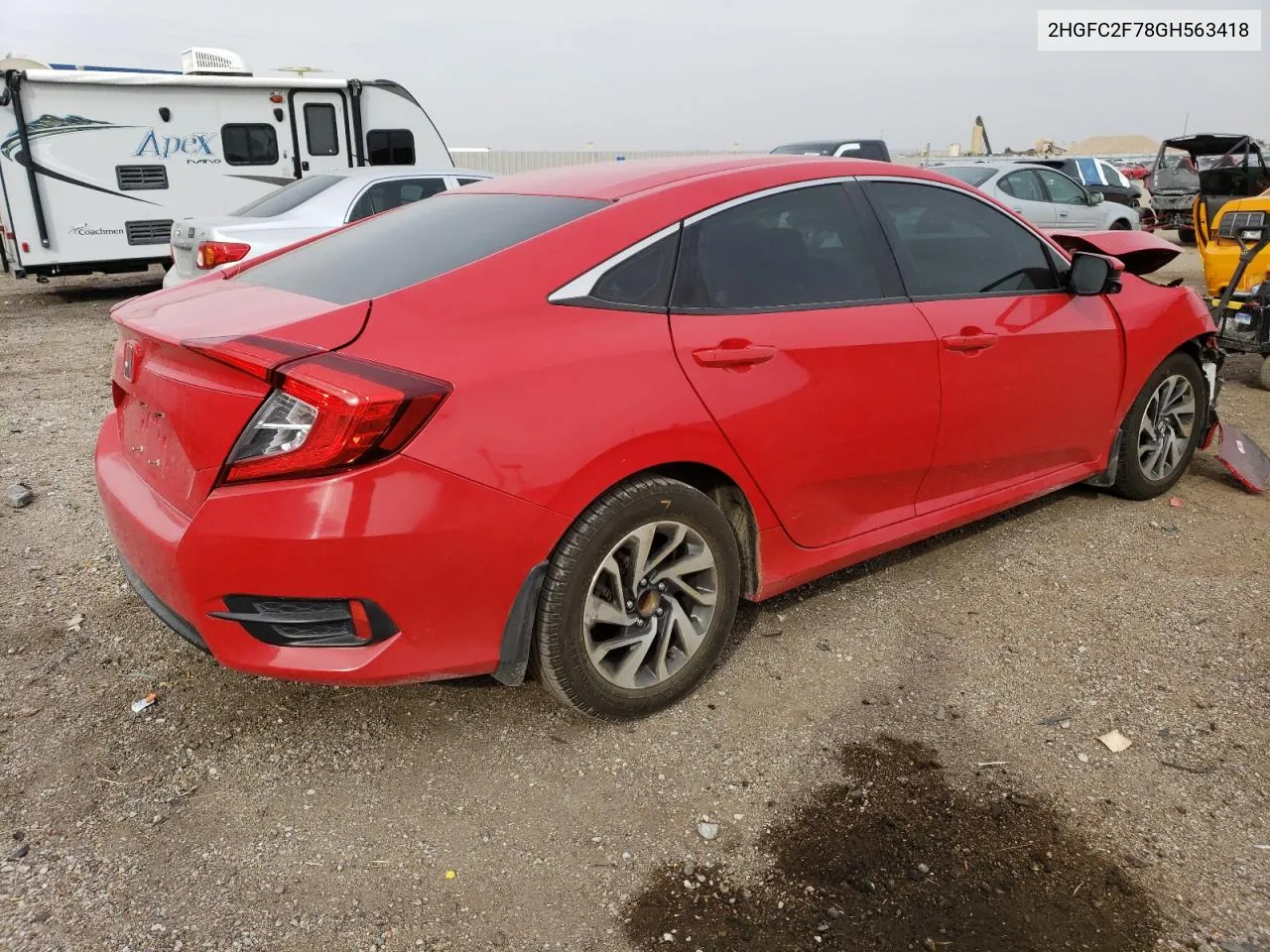 2016 Honda Civic Ex VIN: 2HGFC2F78GH563418 Lot: 77674794