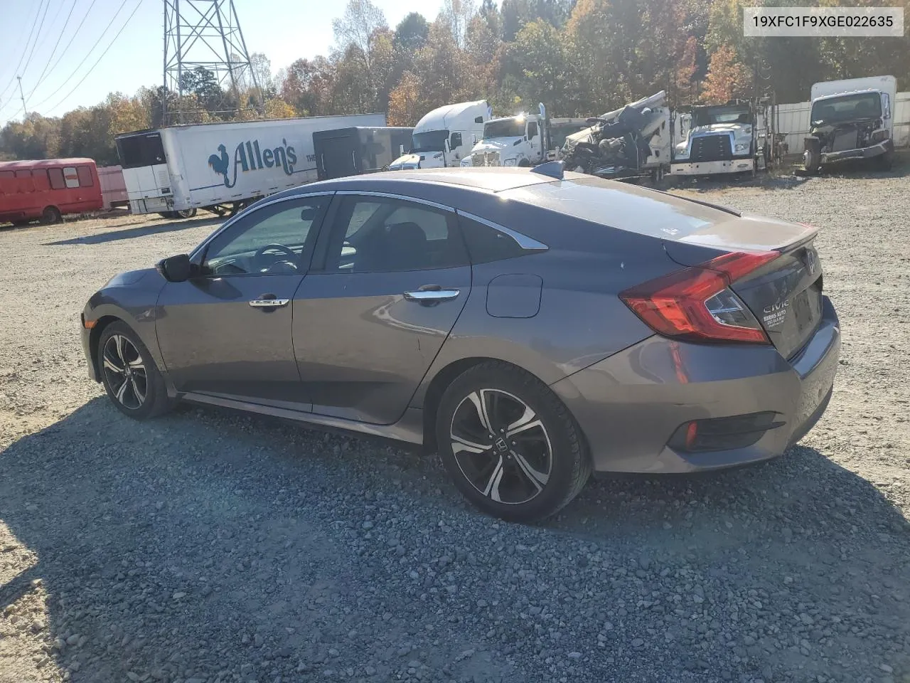 2016 Honda Civic Touring VIN: 19XFC1F9XGE022635 Lot: 77843034