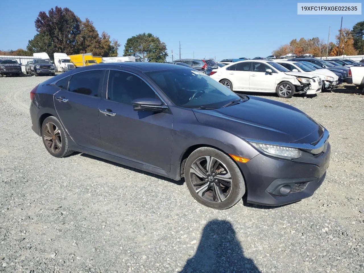 2016 Honda Civic Touring VIN: 19XFC1F9XGE022635 Lot: 77843034