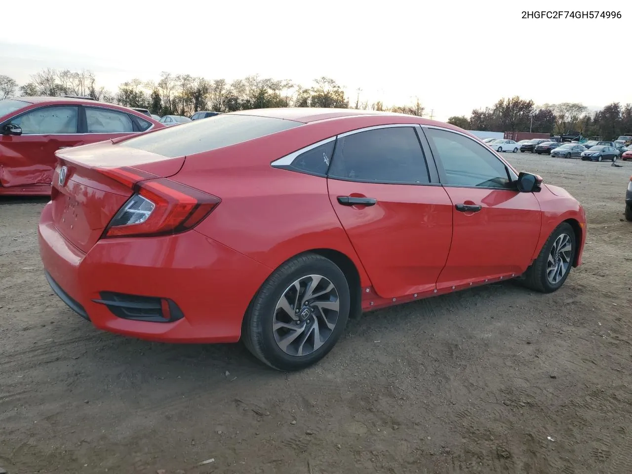 2016 Honda Civic Ex VIN: 2HGFC2F74GH574996 Lot: 78030374