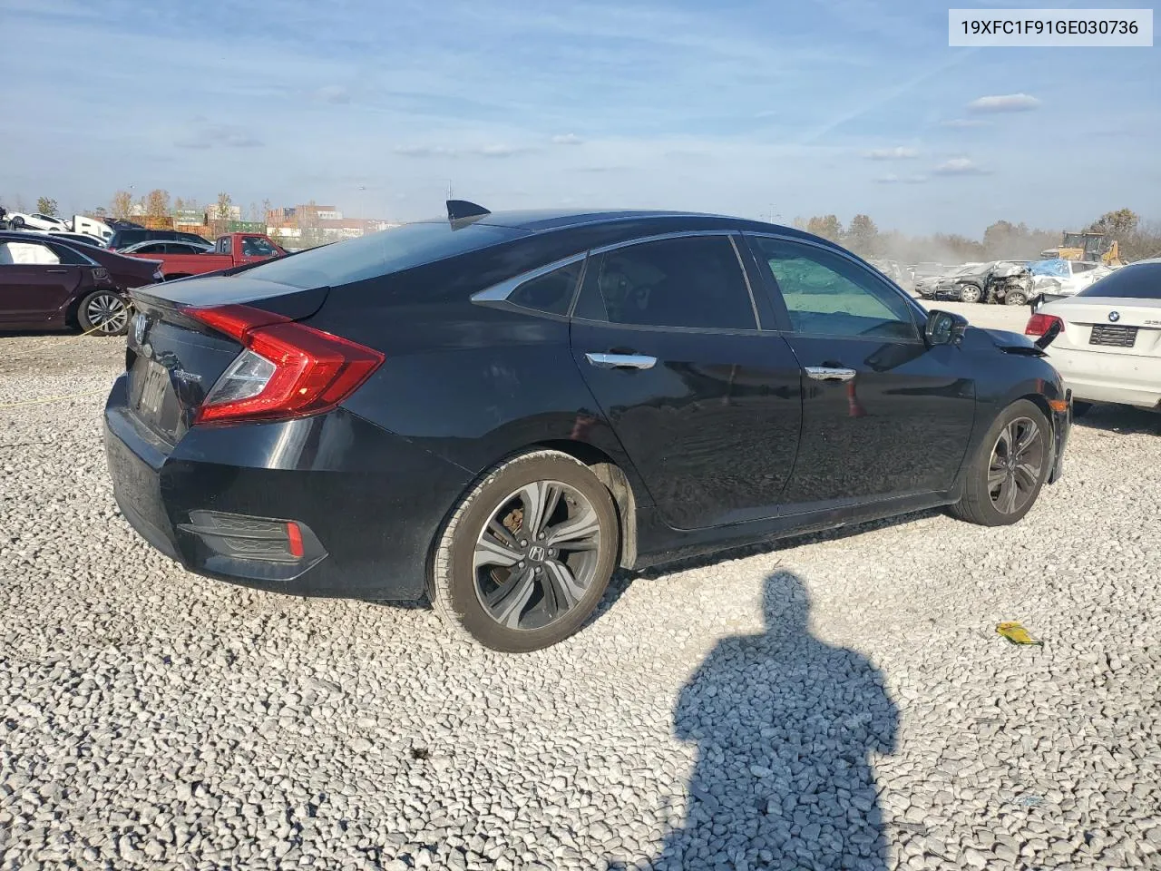 2016 Honda Civic Touring VIN: 19XFC1F91GE030736 Lot: 78055264