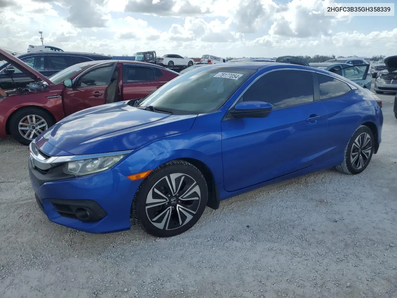 2016 Honda Civic Ex VIN: 2HGFC3B35GH358339 Lot: 78177054