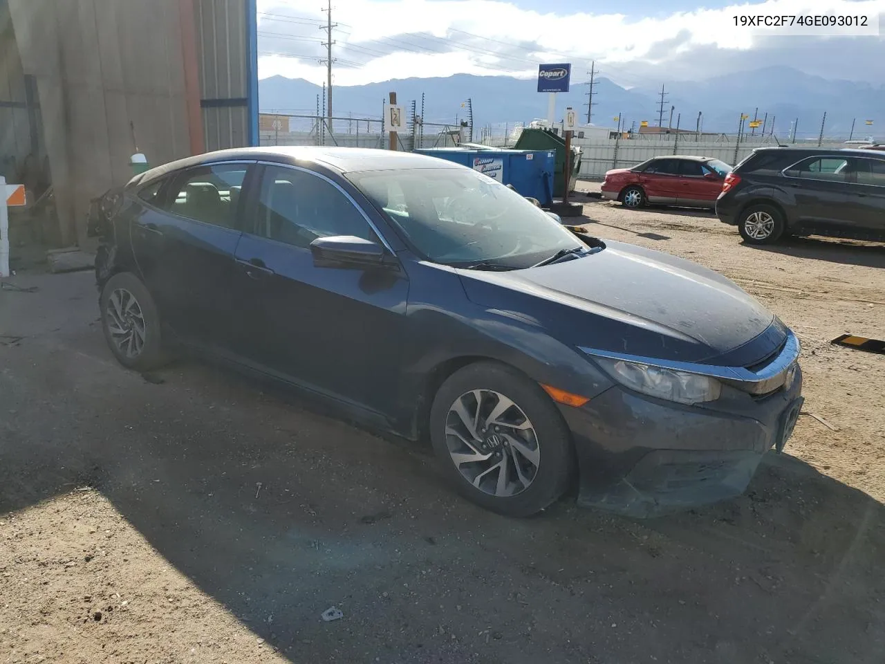 2016 Honda Civic Ex VIN: 19XFC2F74GE093012 Lot: 78267024