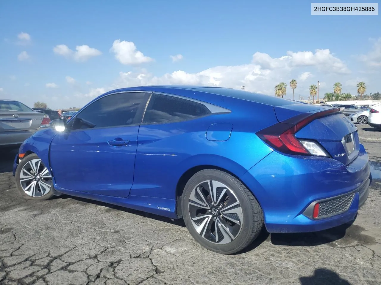 2016 Honda Civic Ex VIN: 2HGFC3B38GH425886 Lot: 78314654