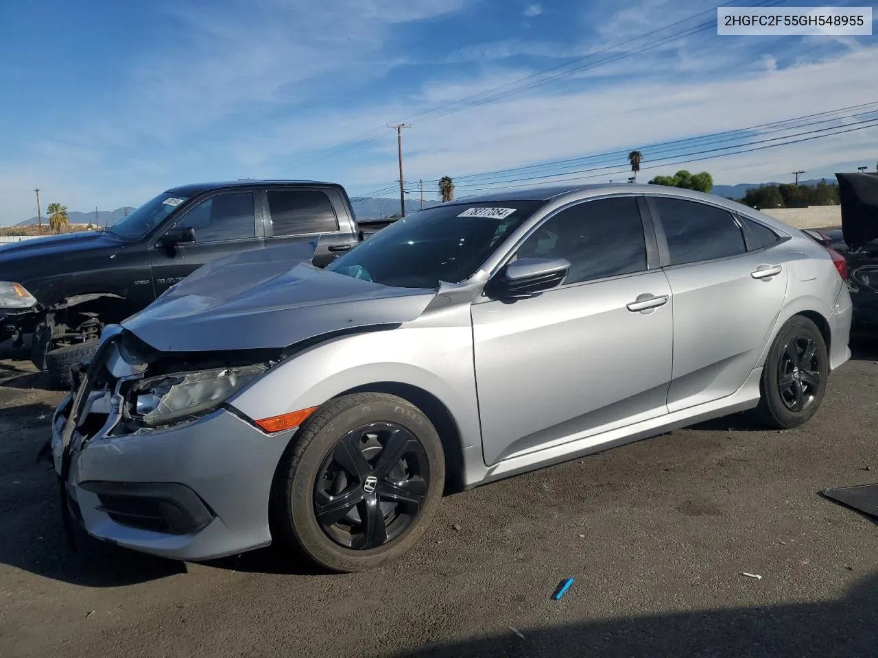 2016 Honda Civic Lx VIN: 2HGFC2F55GH548955 Lot: 78317084