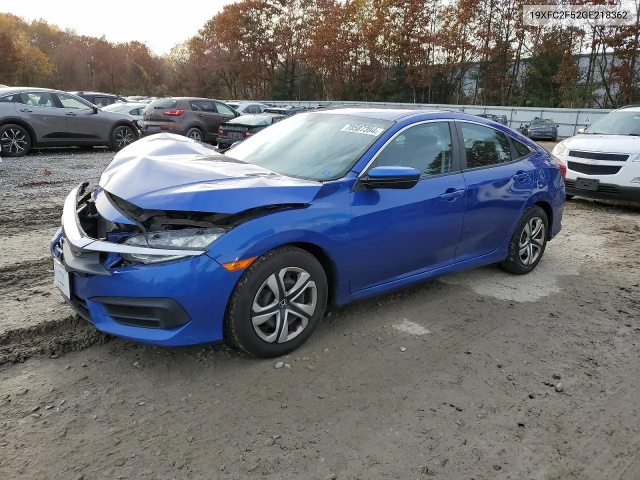 2016 Honda Civic Lx VIN: 19XFC2F52GE218362 Lot: 78587394