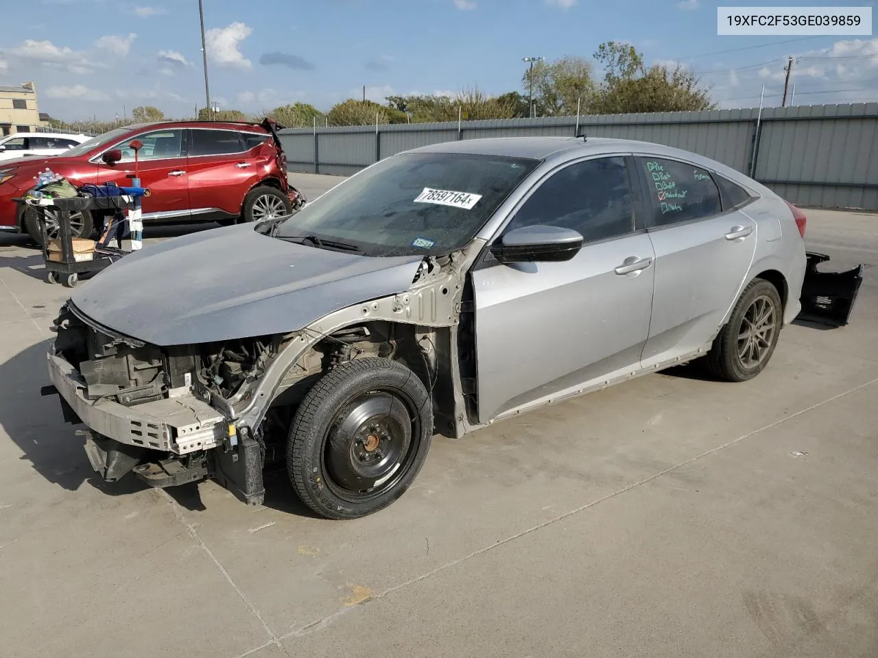 2016 Honda Civic Lx VIN: 19XFC2F53GE039859 Lot: 78597164