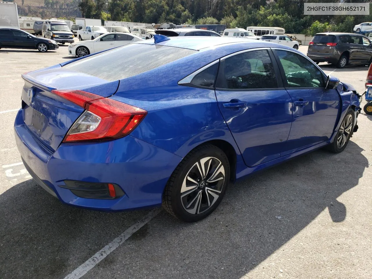 2016 Honda Civic Ex VIN: 2HGFC1F38GH652171 Lot: 78750174