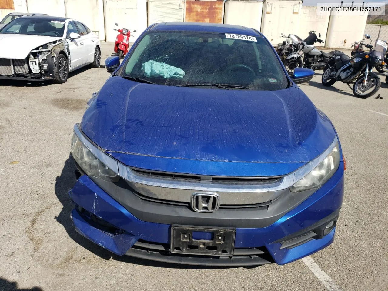 2016 Honda Civic Ex VIN: 2HGFC1F38GH652171 Lot: 78750174