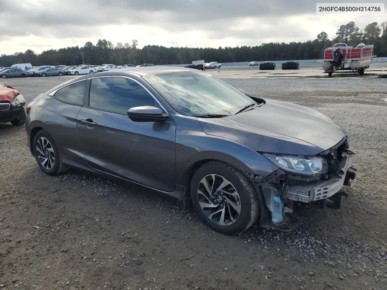 2016 Honda Civic Lx VIN: 2HGFC4B50GH314756 Lot: 78832774