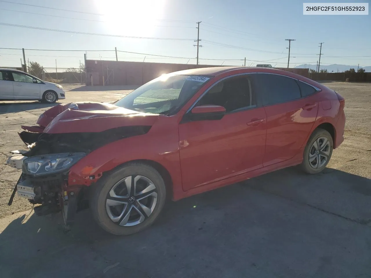 2HGFC2F51GH552923 2016 Honda Civic Lx