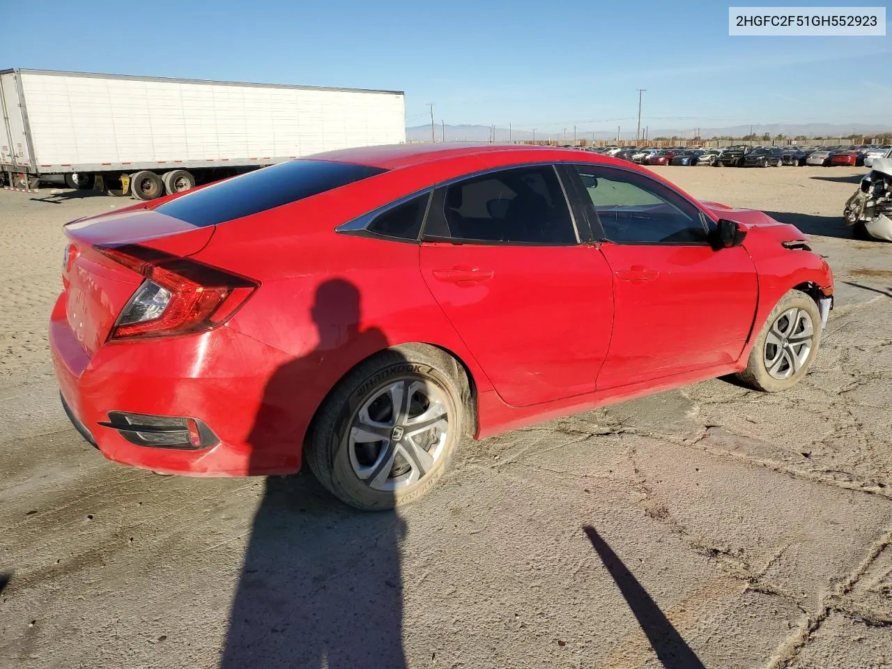 2016 Honda Civic Lx VIN: 2HGFC2F51GH552923 Lot: 78945784