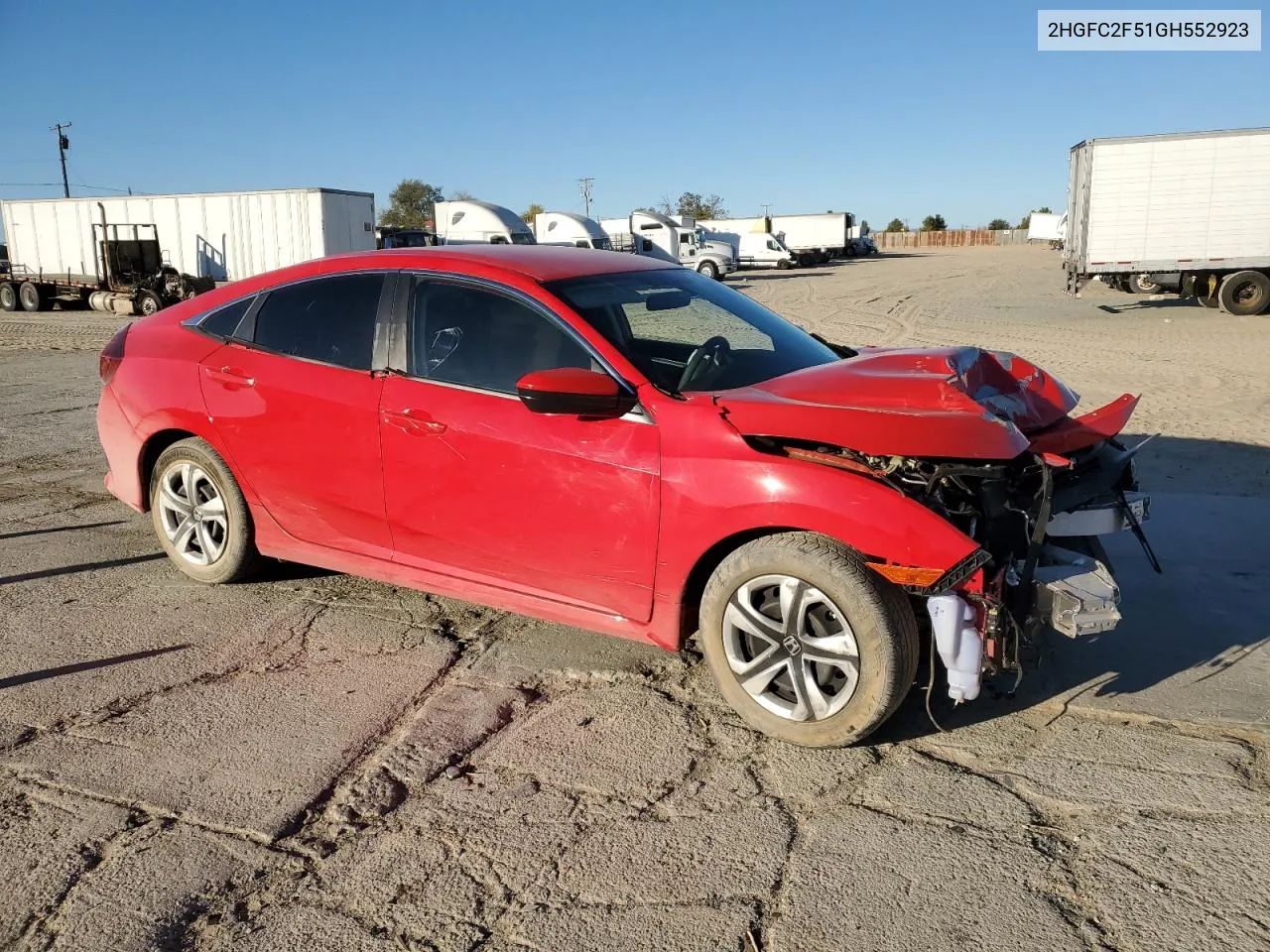 2016 Honda Civic Lx VIN: 2HGFC2F51GH552923 Lot: 78945784