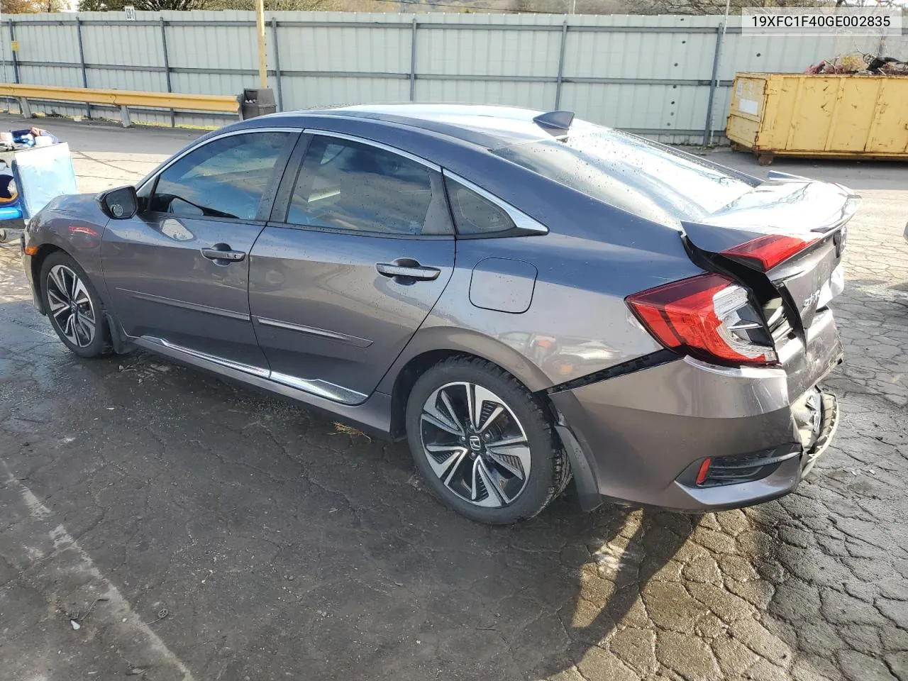 2016 Honda Civic Ex VIN: 19XFC1F40GE002835 Lot: 79290694