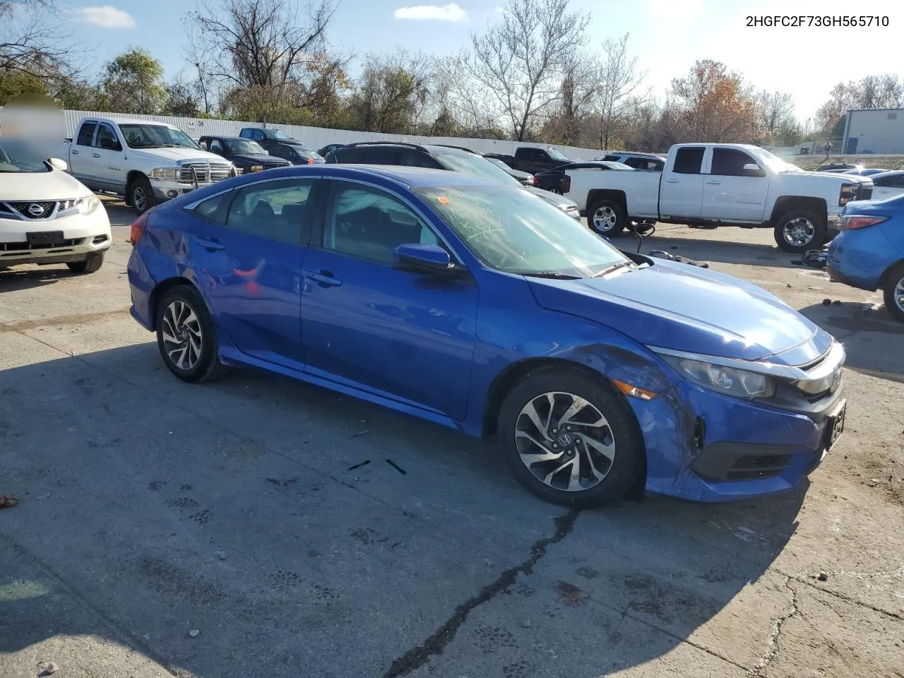 2016 Honda Civic Ex VIN: 2HGFC2F73GH565710 Lot: 79340634