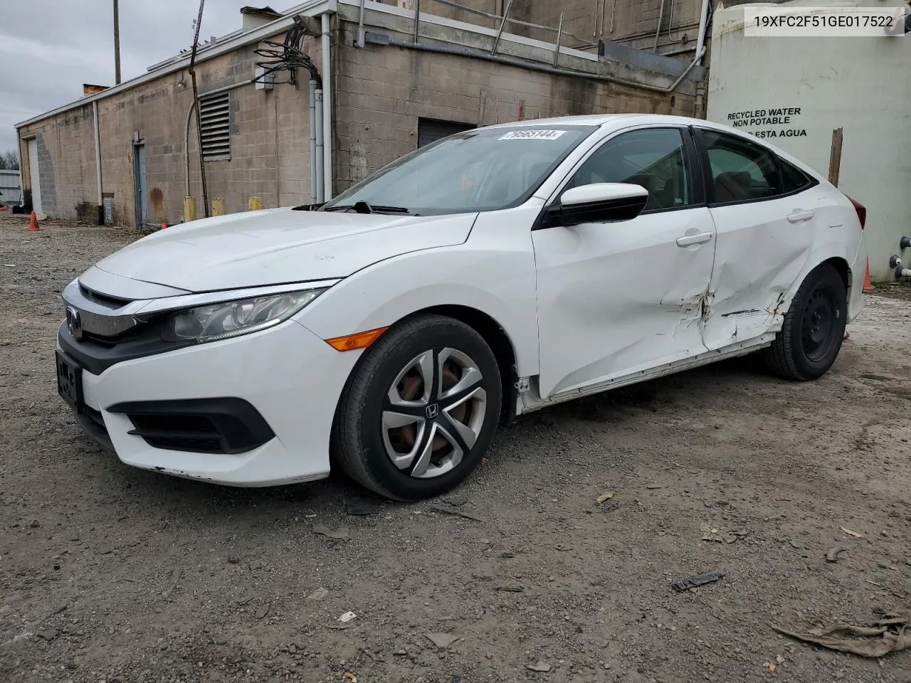 2016 Honda Civic Lx VIN: 19XFC2F51GE017522 Lot: 79565144