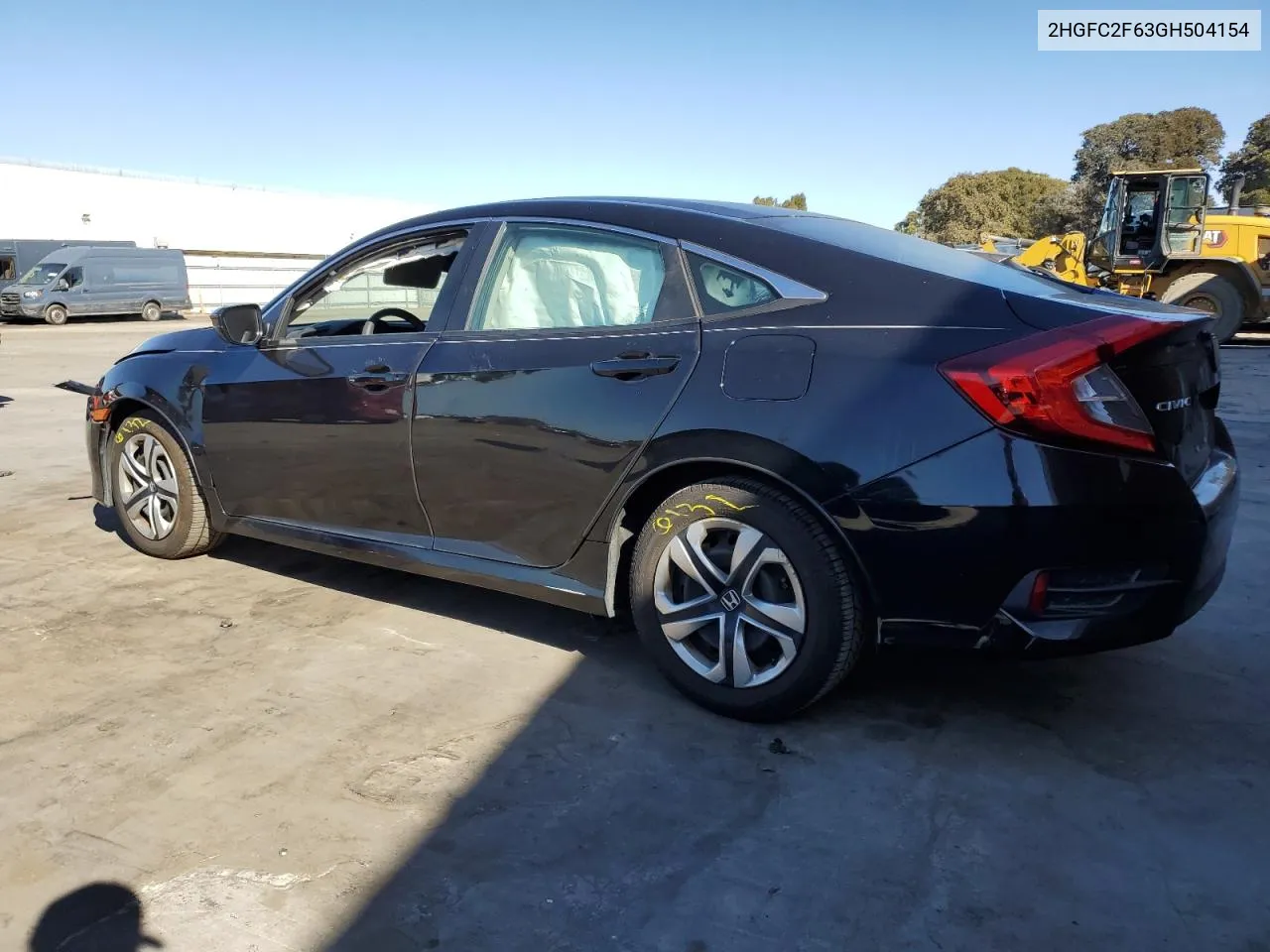 2016 Honda Civic Lx VIN: 2HGFC2F63GH504154 Lot: 79781164