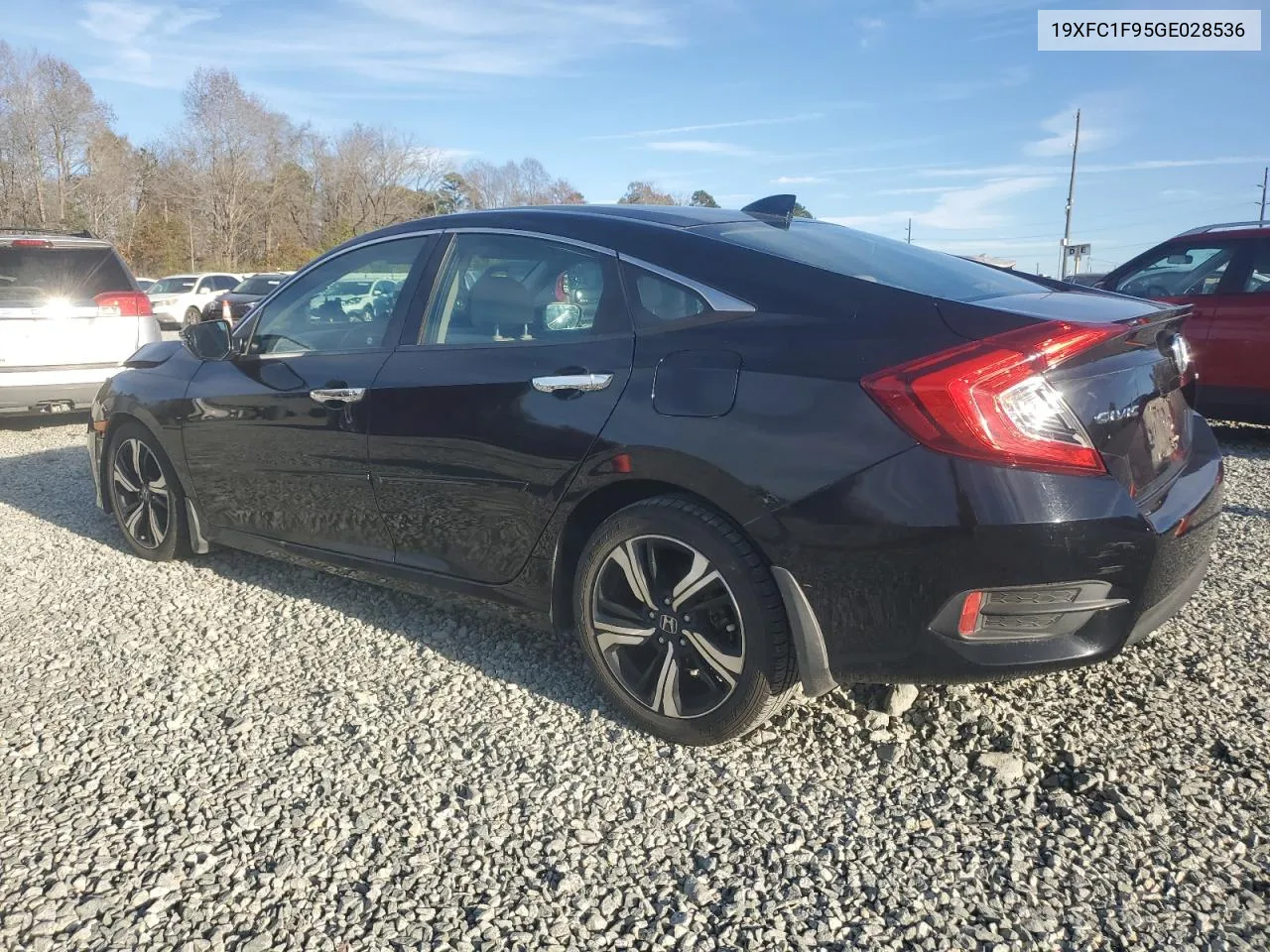 2016 Honda Civic Touring VIN: 19XFC1F95GE028536 Lot: 80713614