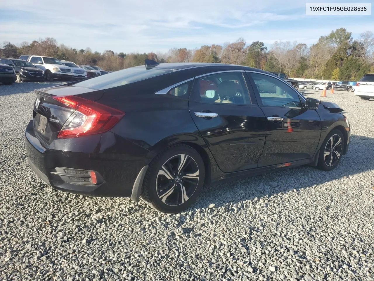 2016 Honda Civic Touring VIN: 19XFC1F95GE028536 Lot: 80713614