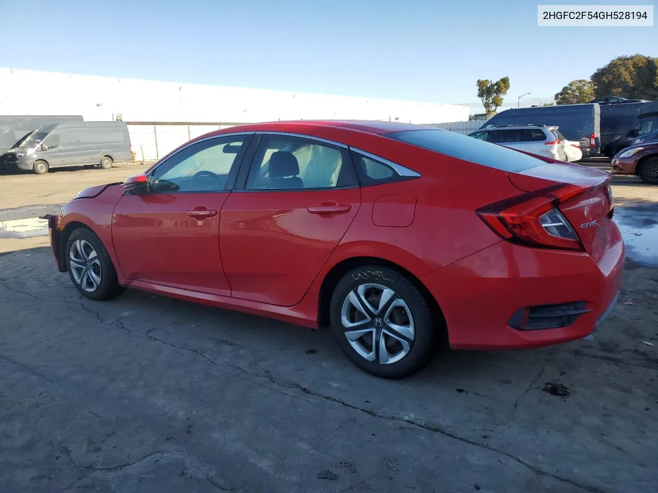 2016 Honda Civic Lx VIN: 2HGFC2F54GH528194 Lot: 81082044