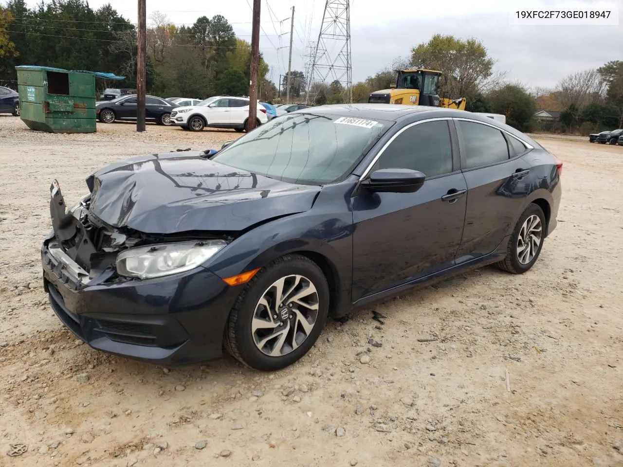 2016 Honda Civic Ex VIN: 19XFC2F73GE018947 Lot: 81651174