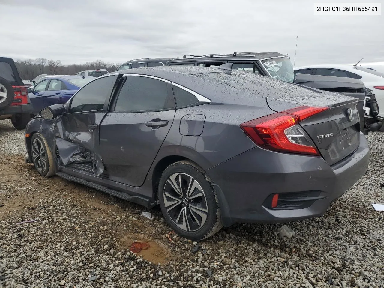 2017 Honda Civic Ex VIN: 2HGFC1F36HH655491 Lot: 40182454