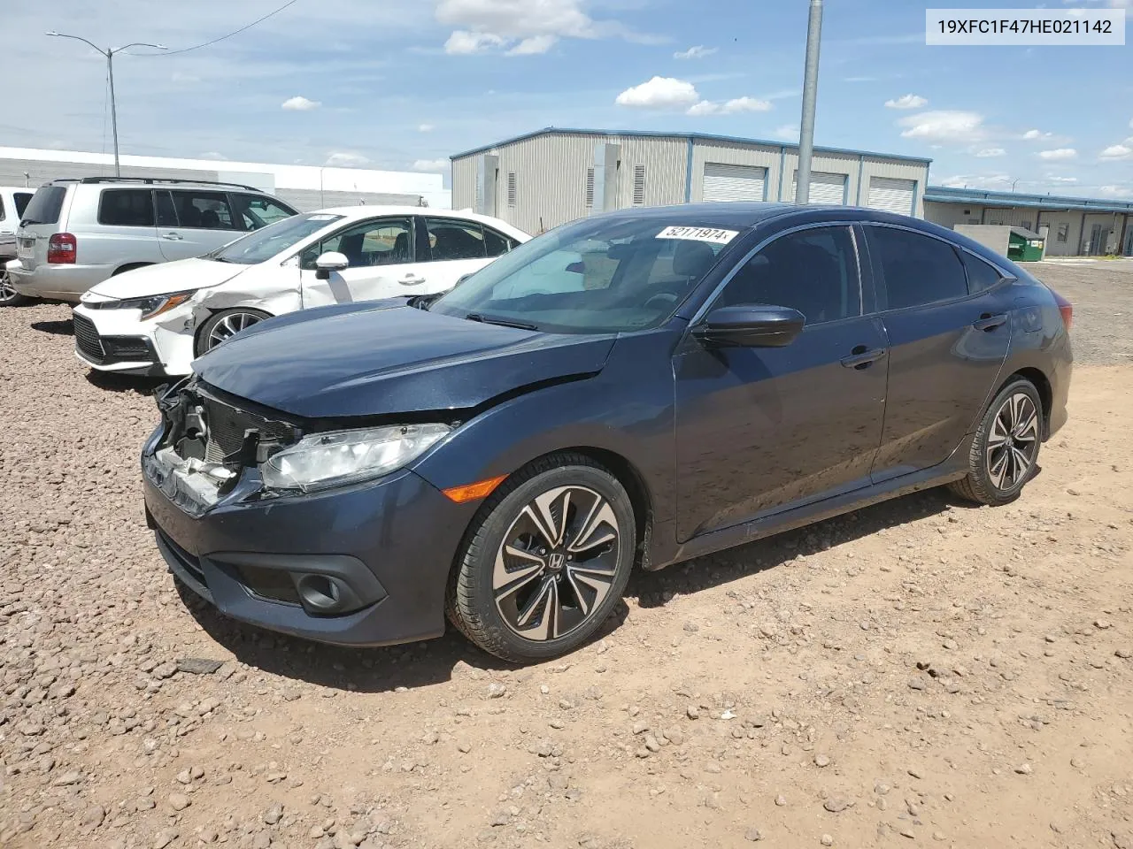 2017 Honda Civic Ex VIN: 19XFC1F47HE021142 Lot: 52171974