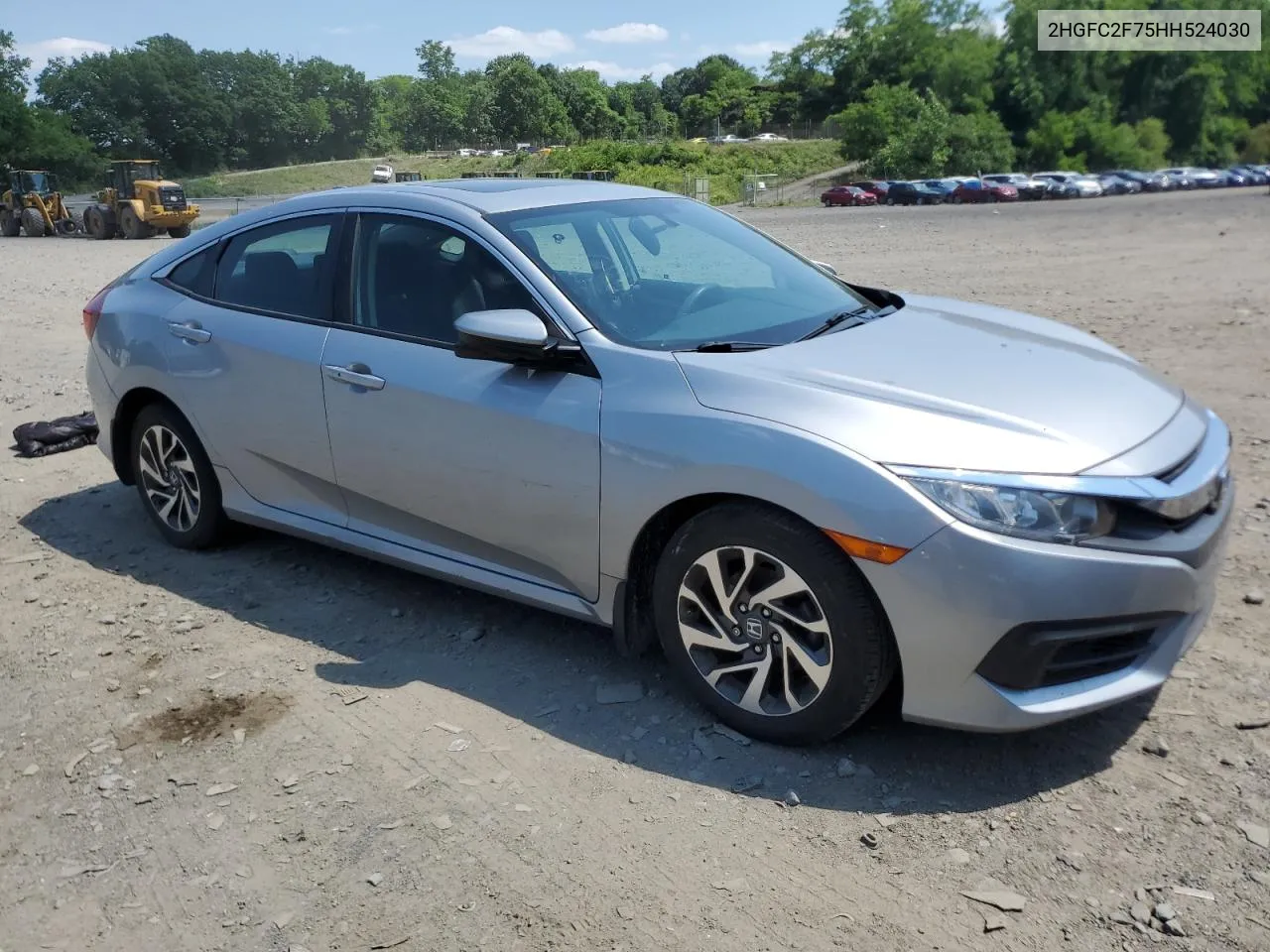 2017 Honda Civic Ex VIN: 2HGFC2F75HH524030 Lot: 55453054