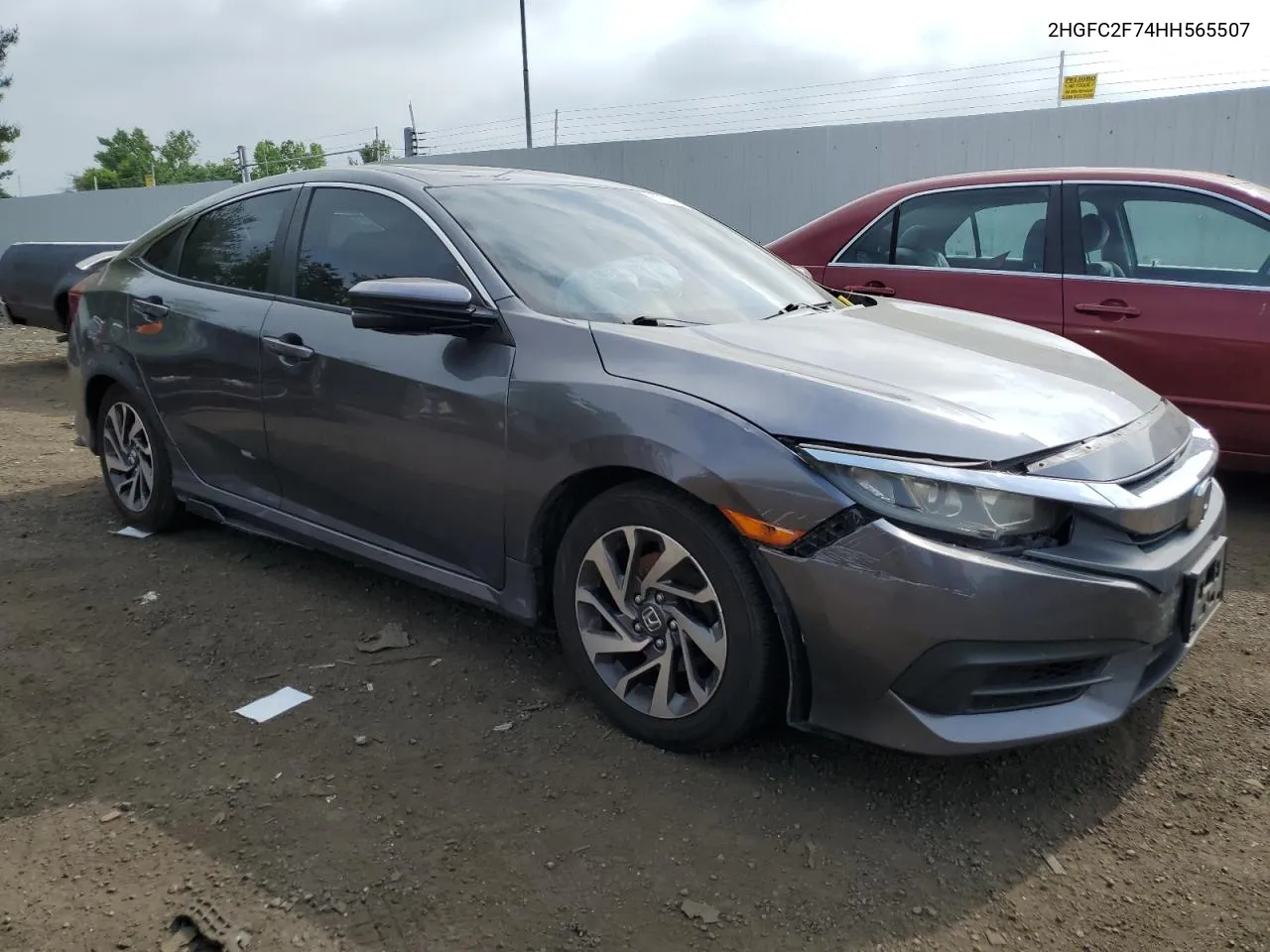 2017 Honda Civic Ex VIN: 2HGFC2F74HH565507 Lot: 57374554