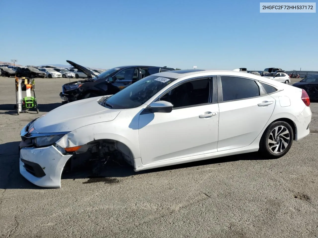 2HGFC2F72HH537172 2017 Honda Civic Ex