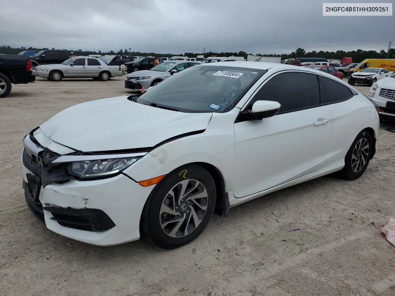 2017 Honda Civic Lx VIN: 2HGFC4B51HH309261 Lot: 71109584