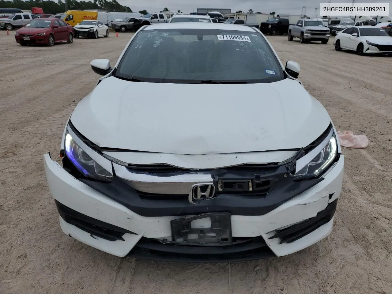 2017 Honda Civic Lx VIN: 2HGFC4B51HH309261 Lot: 71109584