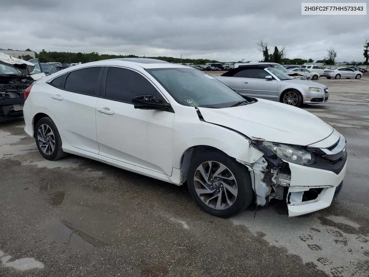 2017 Honda Civic Ex VIN: 2HGFC2F77HH573343 Lot: 71419734