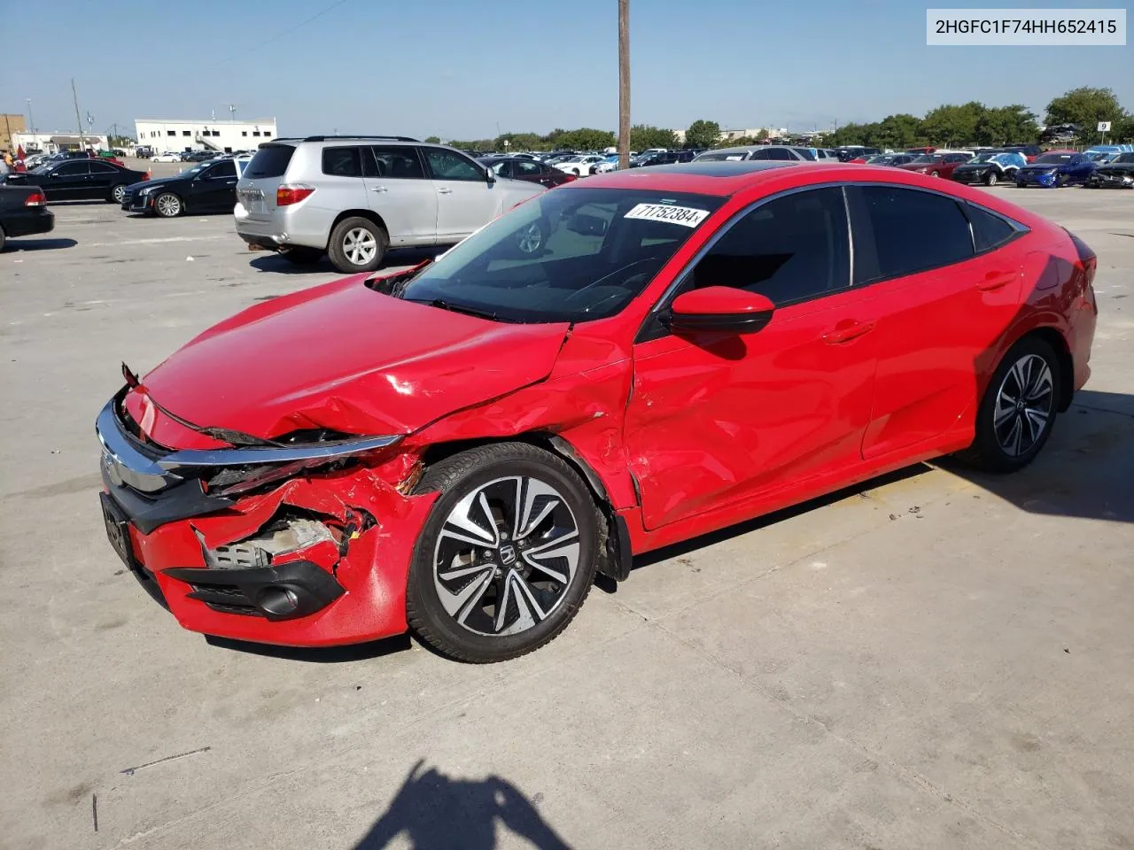 2HGFC1F74HH652415 2017 Honda Civic Exl