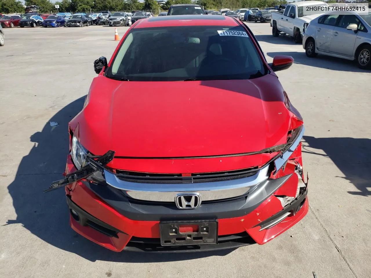 2017 Honda Civic Exl VIN: 2HGFC1F74HH652415 Lot: 71752384