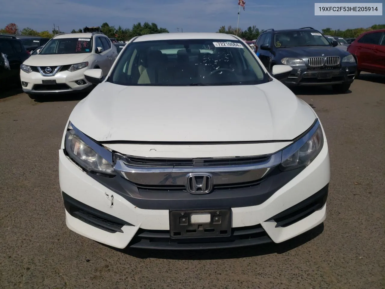 2017 Honda Civic Lx VIN: 19XFC2F53HE205914 Lot: 72210084